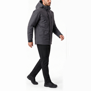 Veste de ski imperméable à capuche pour homme avec fermeture éclair et logo personnalisé, vêtements d'hiver pour homme, veste chaude pour homme - Product Image 6