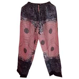 Bohème Mandala imprimé rayonne sarouel unisexe léger Yoga pantalon hippie vêtements bohème mode vêtements quotidiens - Product Image 1