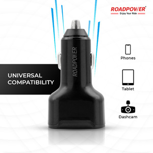 ROADPOWER (RP-MC-163) เครื่องชาร์จในรถยนต์แบบเร็ว 38W พร้อม 3 พอร์ต รองรับการใช้งานทั่วไป และมีระบบป้องกันกระแสเกินในตัว - Product Image 4