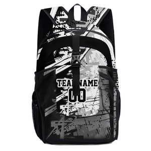 Customizable Teal and Orange Sports <b>Backpack</b> with Team Name and Number Design for Youth - Product Image 4