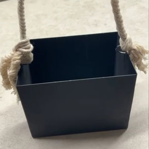 Support de pot suspendu en fer galvanisé avec revêtement en poudre, écologique, avec trou de drainage, léger, pour pépinière extérieure, balcon - Product Image 1