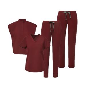 Nursing Scrubs Suit Unisex Eco-Friendly Canvas Hospital Uniforms <b>Sets</b> Beauty Salon Use Customized Color & Logo 2026 HI - Product Image 5