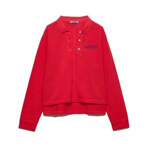 Polo de Manga Larga para Mujer, Estilo Moderno, Algodón Piqué, Talla Grande, Premium, Vintage, Casual, Streetwear, OEM, Personalizado, a la Moda - Product Image 6