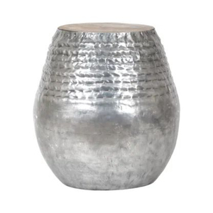 Nouveau Tabouret Tambour Industriel en Métal, Finition Antique, Design Treillis, Meuble Durable pour la Maison, Pouf d'Appoint pour Salon - Product Image 3