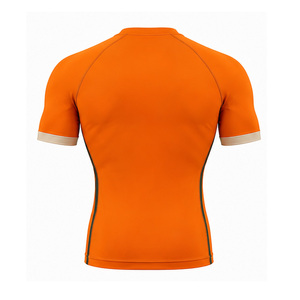 เสื้อยืดคอมเพรสชั่นผู้ชาย OEM ระบายอากาศได้ดี ยืดหยุ่น แห้งเร็ว เหมาะสำหรับออกกำลังกาย ฟิตเนส กีฬา ฝึกซ้อม เสื้อเบสเลเยอร์แบบสั่งทำได้ - Product Image 3