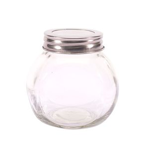 Frasco de vidrio para el hogar con tapa metálica, contenedor decorativo para almacenamiento de alimentos, para las necesidades de la encimera de la cocina. - Product Image 2
