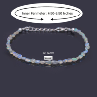 Bracelet en argent sterling 925 avec opale éthiopienne naturelle, design unique fait main, classique et tendance, bijou en pierre précieuse lisse
