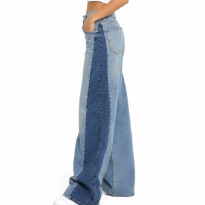 Jean en denim large pour femme, taille haute, tissu doux, broderie personnalisée, style vintage, coupe décontractée - Product Image 3