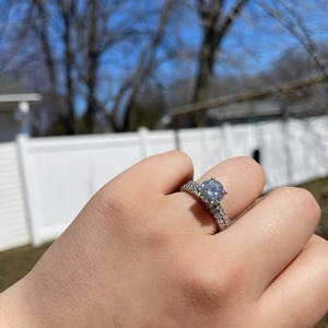 Bague de fiançailles vintage en diamant rond de 2 carats avec diamants sertis, certifiée IGI, en or massif 14 carats, style Art Déco pour femmes - Product Image 1