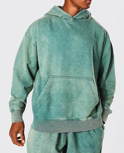 Custom Acid Wash Hoodie Men Oversized Pullover Sweatshirt Streetwear Fashion Casual Hooded Sweatshirt OEM Manufacturer - Product Image 1