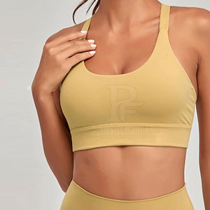 Conjunto de Yoga para Mujer Más Vendido, de Alta Calidad, Sólido, Transpirable, con Logotipo Frontal, 2 Piezas, Spandex/Nylon, Personalizable, Venta al Por Mayor - Product Image 3