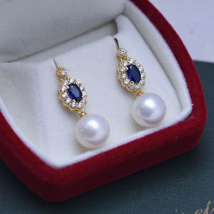 Pendientes Largos de Perlas de Agua Dulce de 10-11 mm, Blancas, de Luz Intensa, con Plata S925, Juego Completo con Broche para Mujer, Incluye Perla - Product Image 2