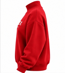 Sudadera de Cuello Alto Roja de Index Apparel, Corte Holgado, Informal, Unisex, Tejida en Algodón, para Otoño - Product Image 3