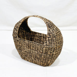 Panier de rangement tissé en jacinthe d'eau naturelle avec poignée, grande capacité, organisateur pour la décoration de la maison - Product Image 3