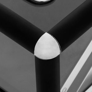 Valigetta Cosmetica Portatile SM 1923 in Alluminio Nero con ABS a Scacchi e Acrilico, Borsa Elegante e Resistente - Product Image 6