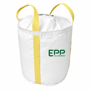 Sacs en vrac circulaires FIBC Formstable de 1 tonne en PP tissé laminé, traités anti-UV, recyclables, imprimés flexo, avec fermeture éclair, 1 mètre cube - Product Image 1
