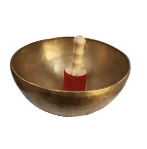 Cuenco Tibetano de Metal Negro y Latón para Sanación con Sonido, Yoga, Mindfulness, Meditación, Relajación, Arte Coleccionable, Diseño Feng Shui - Product Image 3