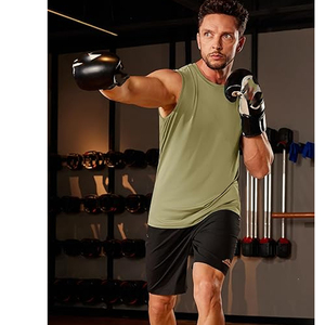 Oem Custom Logo High Quality Fashion White Black Cotton <b>Men's</b> Workout Stringer Bodybuilding <b>Singlet</b> Fitness Gym Tank Top <b>for</b> <b>Men</b> - Product Image 4