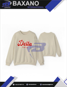 Delta |   Sigma |   Sweat-shirt à col rond vintage pour femmes Theta DST Sorority, hiver/automne, avec logo brodé sur le devant - Product Image 4
