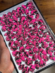 Pierre précieuse Buffalo noire et rose de haute qualité, meilleur prix, pierre précieuse en vrac, vente en gros de pierres précieuses, bijoux de formes variées - Product Image 3