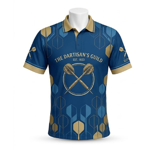 Camiseta de Polo Personalizada para Dardos, Secado Rápido, Ligera, Transpirable, Ropa Deportiva para Entrenamiento, Competición y Partidos de Dardos, Cómoda, OEM, ODM - Product Image 1
