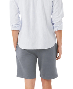 Pantalones Cortos Bermuda Ligeros para Hombre, Color Gris Sólido, Algodón, Cintura Media, Cierre Elástico, Estilo Casual con Bolsillos, Tejido Transpirable - Product Image 2