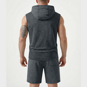 Unisex Acid Wash T-shirt And Shorts <b>Set</b> For Men's Streetwear Two Piece Outfit Casual Summer Matching Men's <b>Sets</b> Outdoor Wear <b>Set</b> - Product Image 2