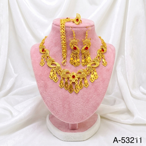 DDP Últimos Conjuntos de Joyería Clásica de Cobre Chapado en Oro para Boda, Torques, Mejor Compra, Envío Directo, Regalos para Fiestas A-53211 - Product Image 1