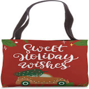 Bolso de mano de algodón de Navidad personalizado de alta calidad, patrón de letras de estilo liso de seda personalizado, promoción para EE. UU. - Product Image 6