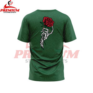 T-shirts unisexes pour hommes du fabricant, personnalisés avec impression sérigraphique, en polyester/coton tricoté, couleur unie, manches courtes, style streetwear - Product Image 2