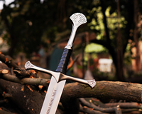 Épée réplique artisanale LEGACY BLADES en acier inoxydable moderne de 40 pouces, inspirée de l'Andúril du Seigneur des Anneaux, avec fourreau mural suspendu