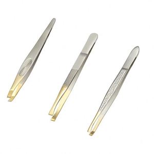 แหนบถอนขนคิ้วแบบเฉียงสำหรับขายส่ง พร้อมด้ามจับที่สะดวกสบาย - Product Image 1
