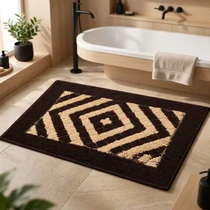 Alfombra de Entrada Lavable de Microfibra Tejida con Diseño de Objetivo en Color Café Beige, 1200 GSM, para Hogares, Dormitorios, Salas de Estar y Oficinas - Product Image 6