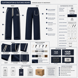 Most Selling <b>Men's</b> <b>Navy</b> Color Multipaneled Wide Leg Sweatpants Elastic Waist With Side Pockets Casual Cotton Fleece Fabric Pants - Product Image 5
