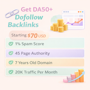 บริการลิงก์กลับ SEO คุณภาพสูง |   ไซต์ DA50+ |   20K การจราจร |   ไวท์แฮทลิงค์ส - Product Image 3