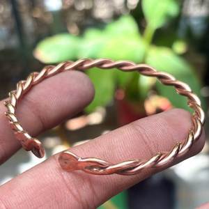 Stylish <b>Copper</b> Bracelet for Men and Women with Handmade Details and Premium Quality Material Finish - Product Image 1