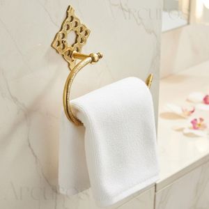 Antique Brass Wall Mounted Towel Rack Triangular Shape <b>Rust</b> Resistant Bathroom Towel Holder Easy To Clean Royal Decoration Items - Product Image 4
