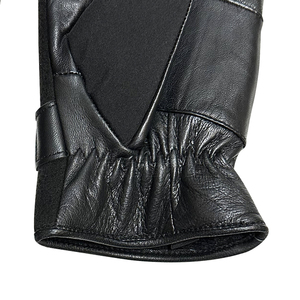 Black Sheepskin Leather <b>Gloves</b> Mens Winter Fleece <b>Warm</b> Touchscreen Cold Weather Adjustable Strap Soft Insulated <b>Gloves</b> - Product Image 6