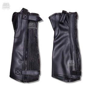 Custom High Quality Horse <b>Riding</b> <b>Chaps</b> in Synthetic Leather Half <b>Chaps</b> in Black Brown Color Custom Horse Accessories - Product Image 1