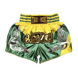 Pantalones Cortos de Muay Thai para Hombre, Satinados, con Estampado Vintage, Cintura Elástica, para Entrenamiento, Gimnasio, Kickboxing, Ligeros - Product Image 5