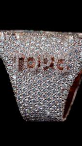 Anillo de compromiso y boda de plata de ley 925 con moissanita helada engastada en punta, estilo hip hop, D VVS, personalizado, HUMERA JEWELS, certificado GRA - Product Image 2