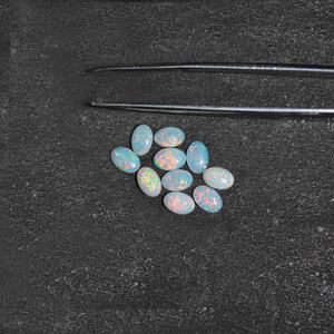 โอปอลจากออสเตรเลียขนาด7x9มม. อัญมณีทรงวงรีเรียบอัญมณีกึ่งมีค่าหลวมจากอินเดีย - Product Image 3