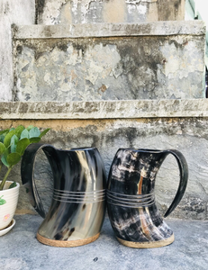 Taza para beber de cuerno de jarra de cerveza de gran venta hecha a mano vikinga genuina por S.A. Sons exporta material de cuerno de búfalo estilo animal - Product Image 2