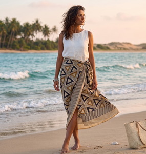 Wholesale Hand Block Bagru Print Indian Handmade Cotton Pareo <b>Sarong</b> Soft Summer Swimwear Cover Up for Women Vacation Resort - Product Image 2