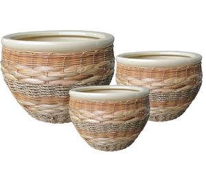 Pots de fleurs en céramique émaillée décoratifs écologiques de haute qualité, best-sellers, avec trou de drainage, pour la décoration de la maison et du jardin - Product Image 3