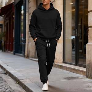 Fabriqué au Bangladesh, 100% coton, molleton épais 380 GSM, ensemble 2 pièces (hoodie et pantalon de jogging) pour homme, coupe ample, pour l'automne et l'hiver. - Product Image 5