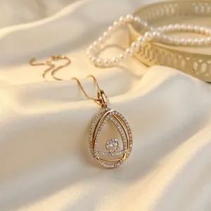 Pendentif et breloques en or rose 9 carats pour femme avec diamant naturel taille brillant rond, luxe pour tous les jours, clarté H Si1, certifié GGL - Product Image 2