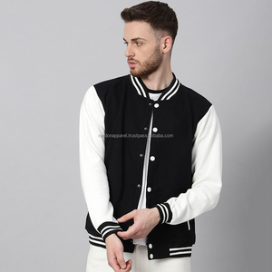 Nardon Apparel Custom Logo Varsity <b>Jacket</b> Leather Sleeves Embroidery Black Couple College Baseball <b>Men's</b> <b>Jacket</b> Varisty <b>Jacket</b> - Product Image 3