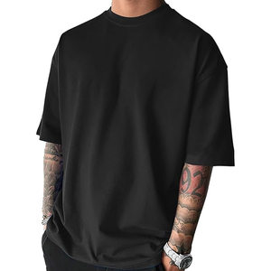 T-shirts surdimensionnés pour hommes avec étiquette privée personnalisée, 100% coton, respirants, séchage rapide, disponibles en plusieurs tailles et couleurs, t-shirts décontractés tendance - Product Image 1