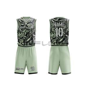 Uniformes de Baloncesto Reversibles para Hombre, Tallas Grandes, Impresión Digital, Secado Rápido, Transpirables, 100% Poliéster - Product Image 1